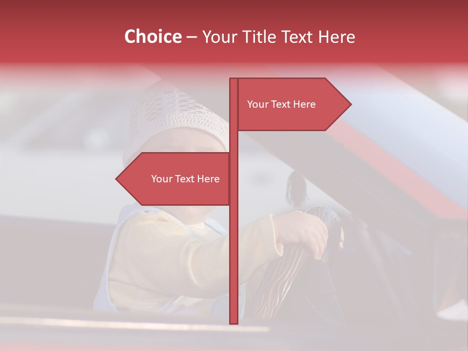 A Little Baby Driving Car PowerPoint Template