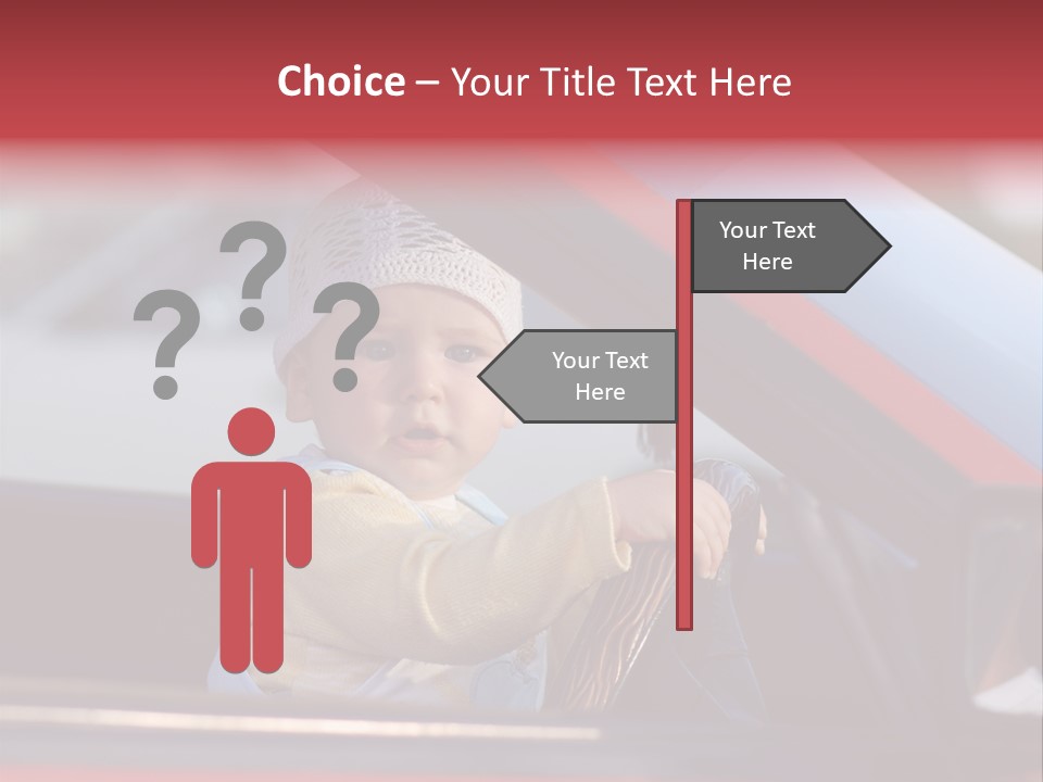 A Little Baby Driving Car PowerPoint Template