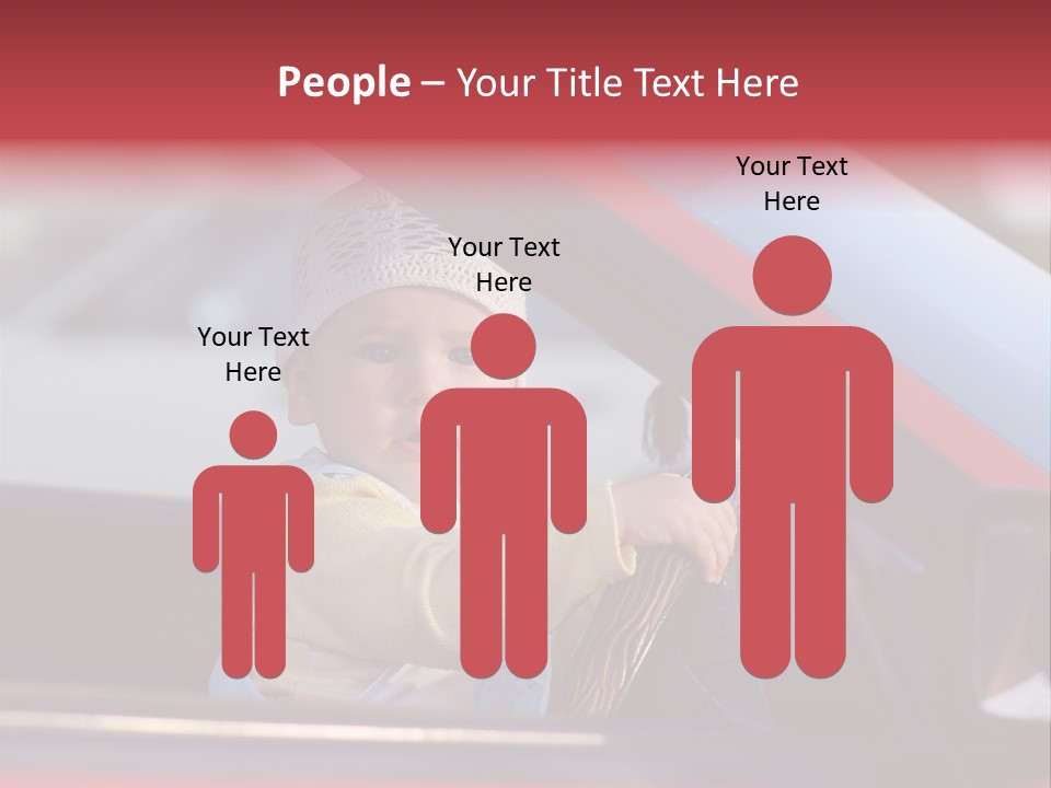 A Little Baby Driving Car PowerPoint Template