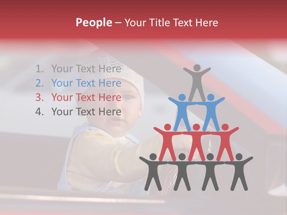 A Little Baby Driving Car PowerPoint Template