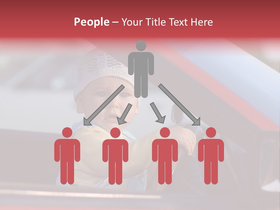 A Little Baby Driving Car PowerPoint Template