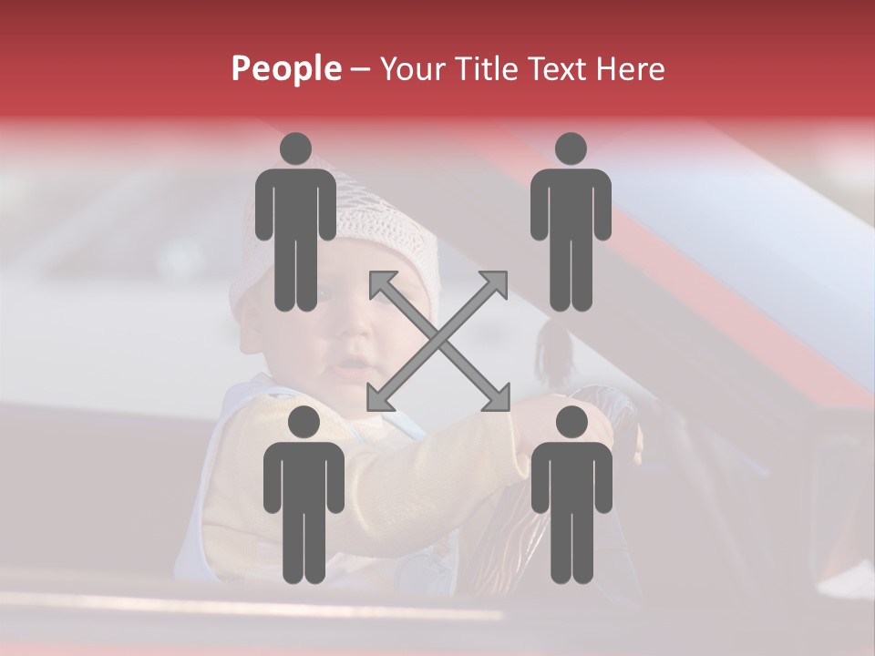 A Little Baby Driving Car PowerPoint Template
