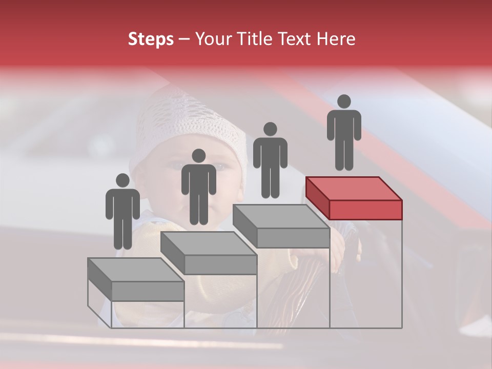 A Little Baby Driving Car PowerPoint Template