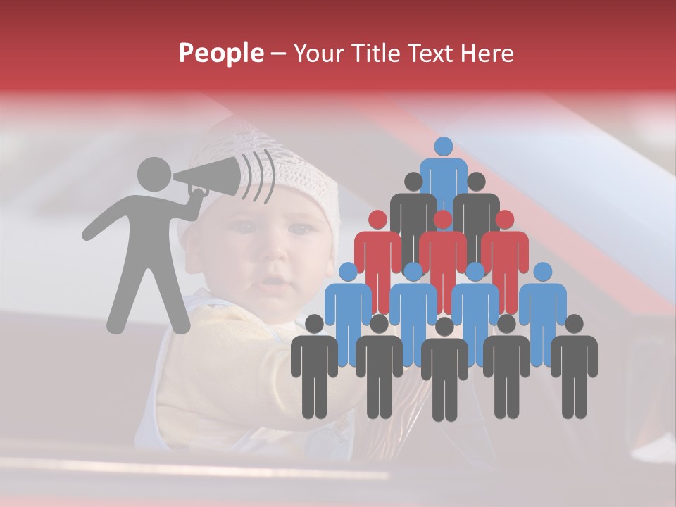 A Little Baby Driving Car PowerPoint Template