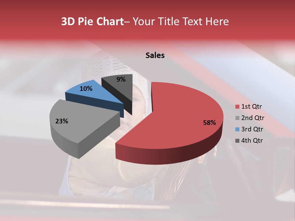A Little Baby Driving Car PowerPoint Template