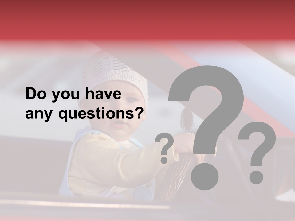 A Little Baby Driving Car PowerPoint Template