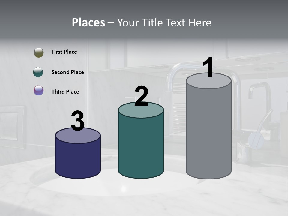 Contemporary Marble Bathroom PowerPoint Template