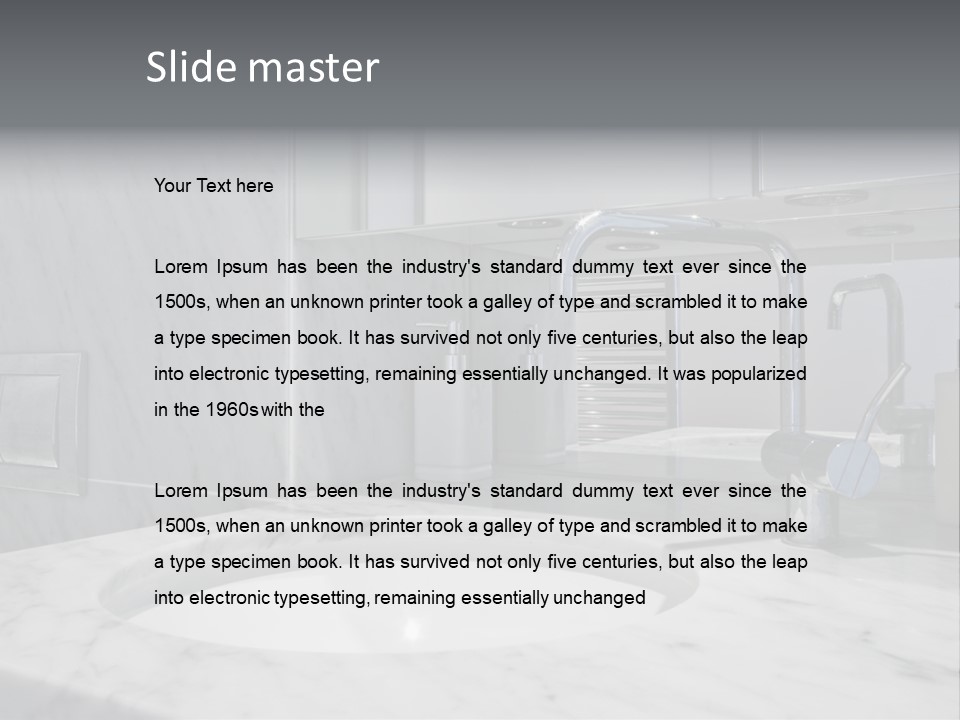 Contemporary Marble Bathroom PowerPoint Template