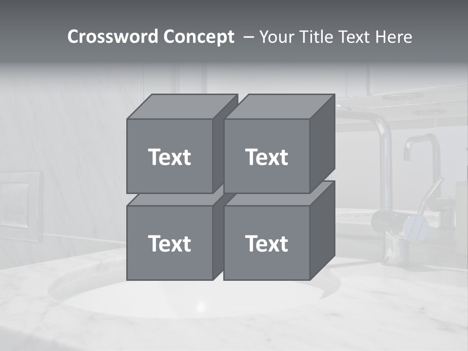 Contemporary Marble Bathroom PowerPoint Template
