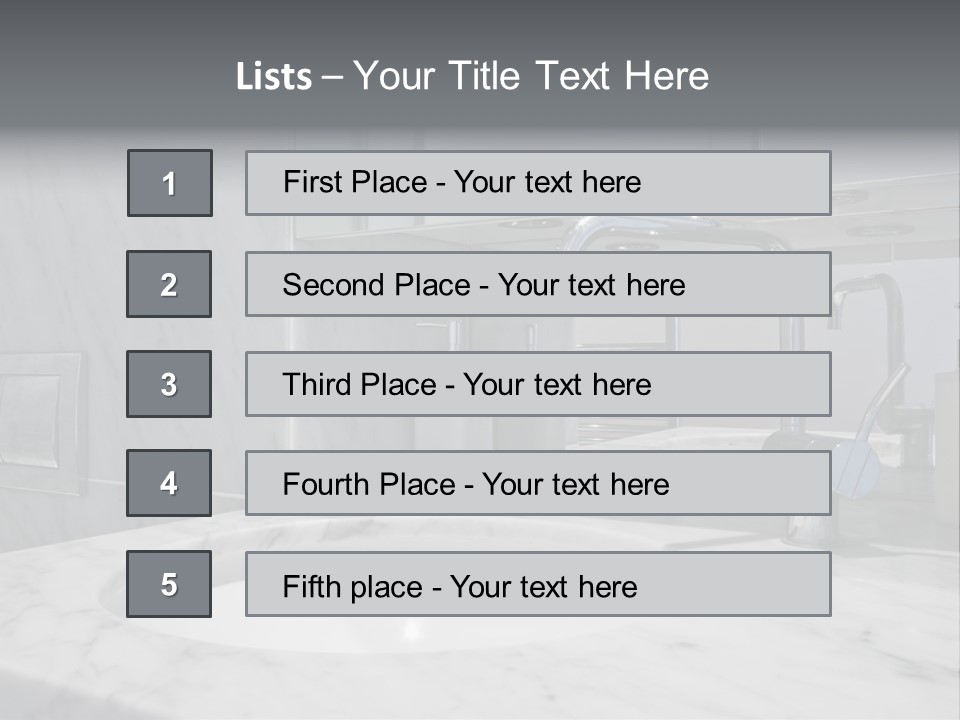 Contemporary Marble Bathroom PowerPoint Template