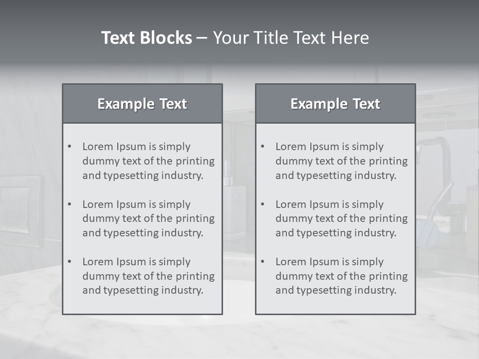 Contemporary Marble Bathroom PowerPoint Template