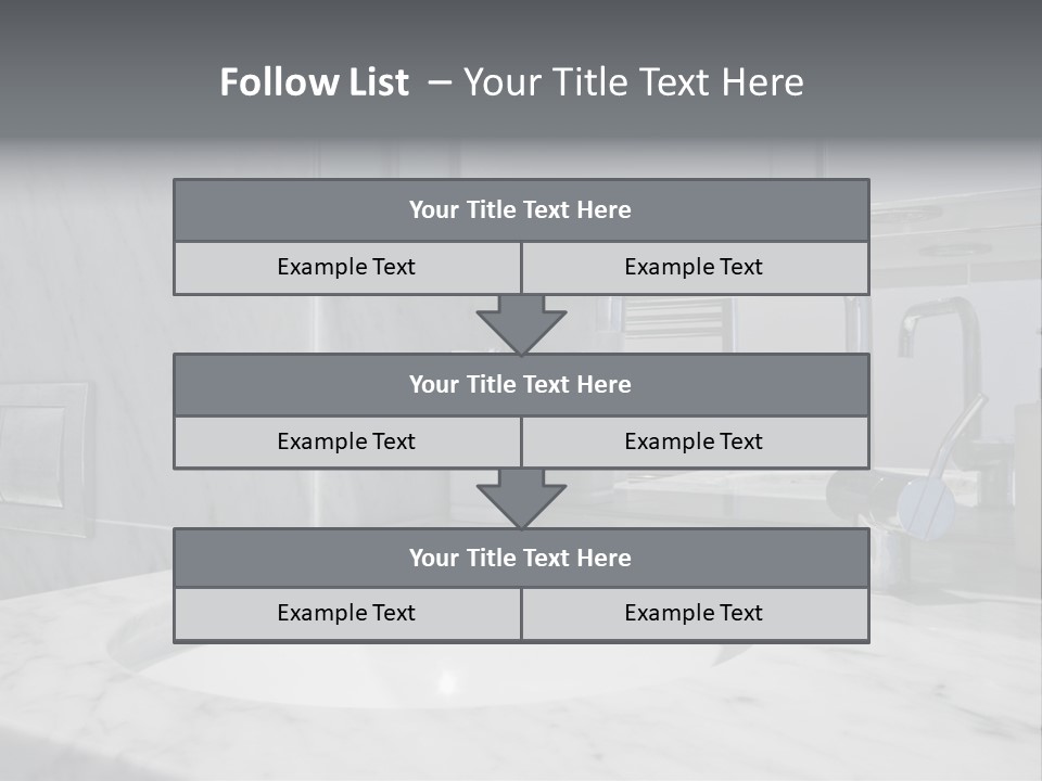 Contemporary Marble Bathroom PowerPoint Template