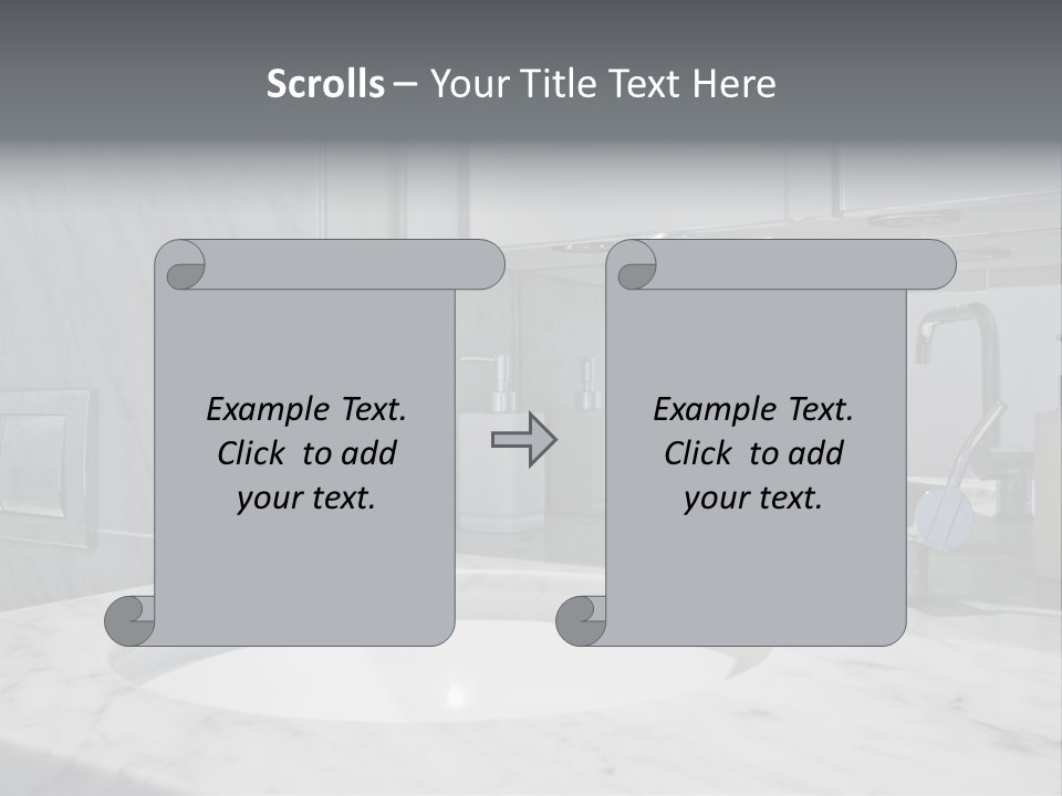 Contemporary Marble Bathroom PowerPoint Template