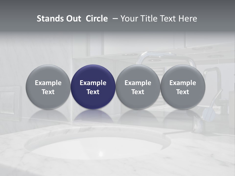 Contemporary Marble Bathroom PowerPoint Template