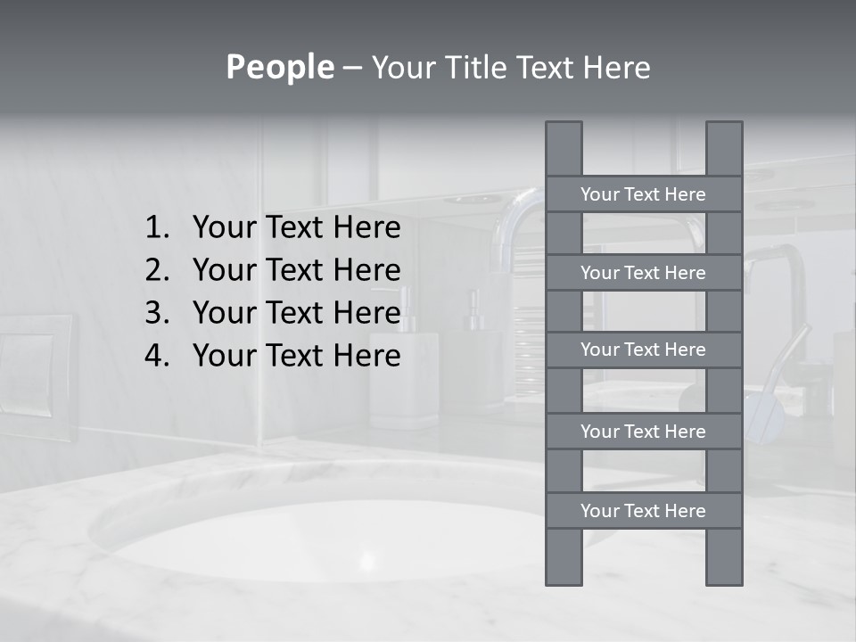 Contemporary Marble Bathroom PowerPoint Template