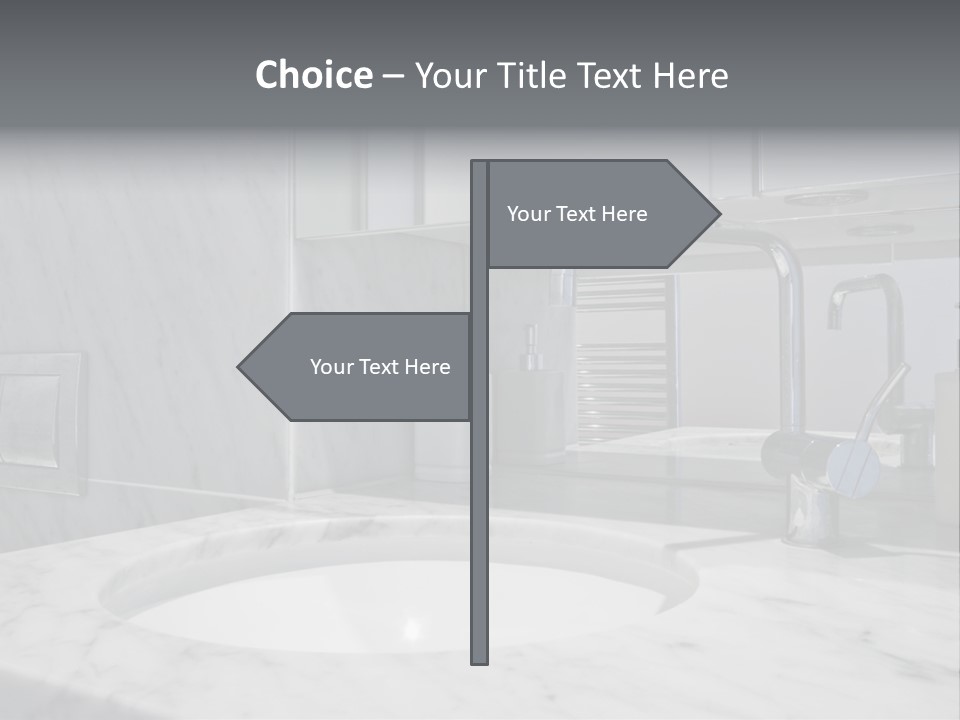 Contemporary Marble Bathroom PowerPoint Template