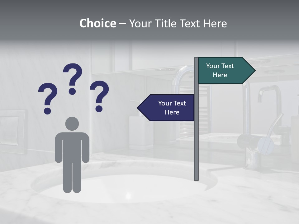 Contemporary Marble Bathroom PowerPoint Template