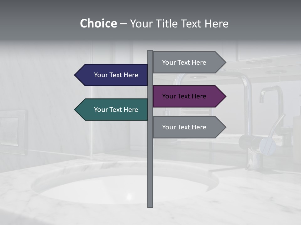 Contemporary Marble Bathroom PowerPoint Template