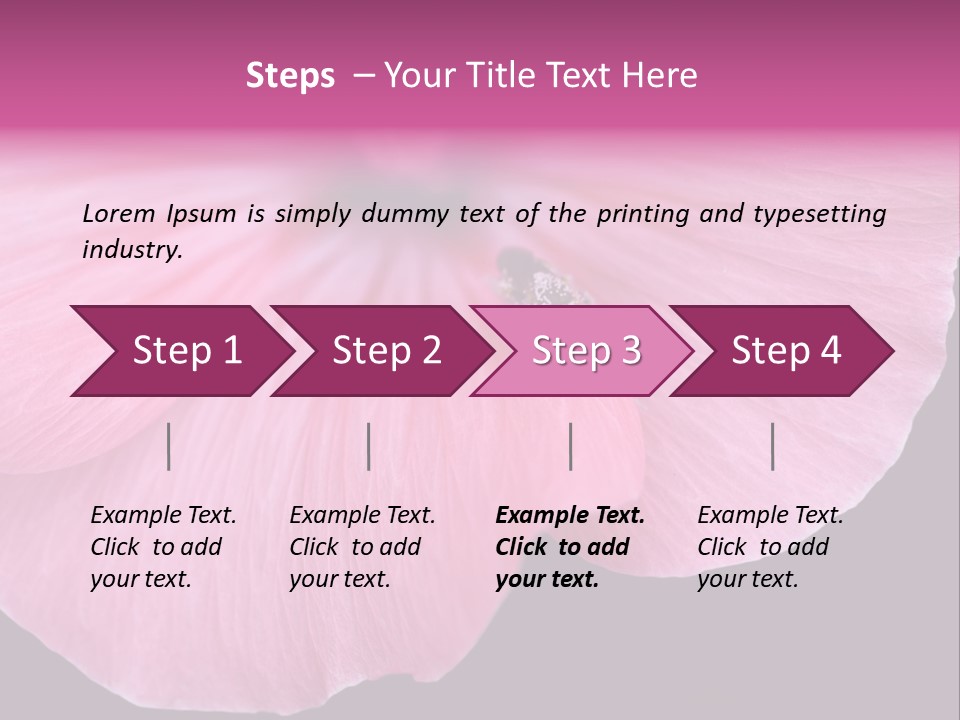 Pink Flower With A Little Fly On It. PowerPoint Template