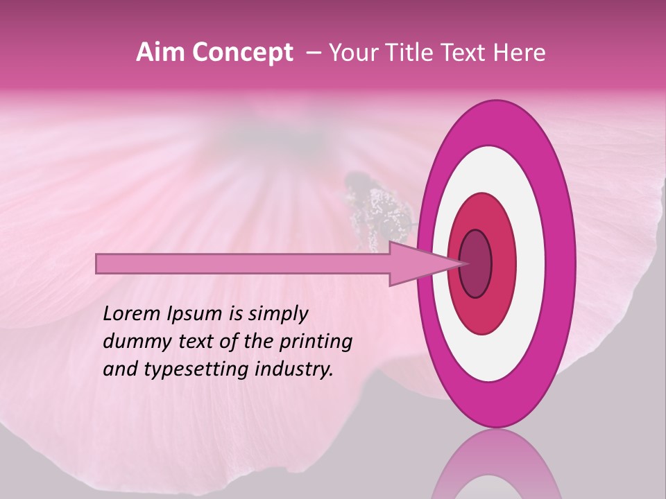 Pink Flower With A Little Fly On It. PowerPoint Template