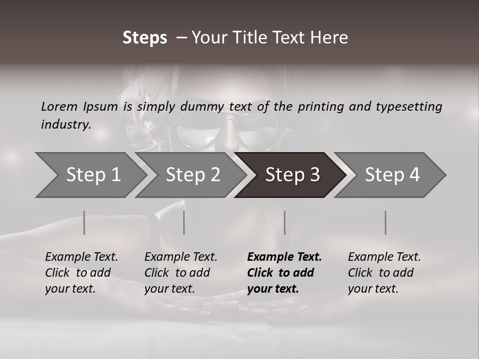 Studio Shot Of Young Blonde Wearing Stylish Sunglasses PowerPoint Template