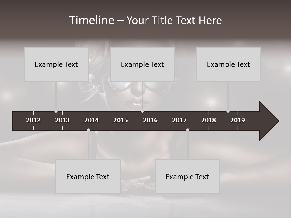 Studio Shot Of Young Blonde Wearing Stylish Sunglasses PowerPoint Template