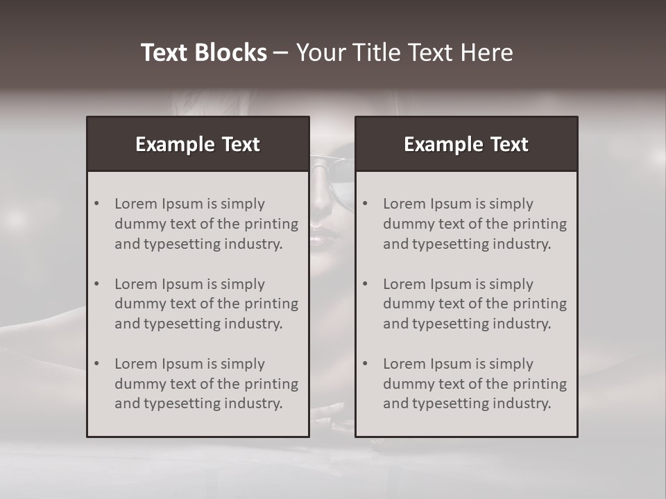Studio Shot Of Young Blonde Wearing Stylish Sunglasses PowerPoint Template