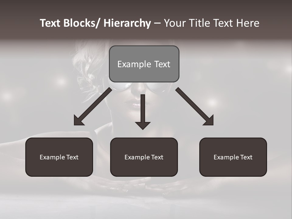 Studio Shot Of Young Blonde Wearing Stylish Sunglasses PowerPoint Template