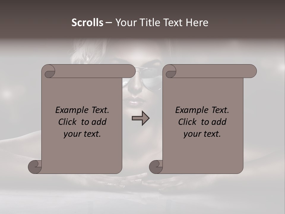 Studio Shot Of Young Blonde Wearing Stylish Sunglasses PowerPoint Template