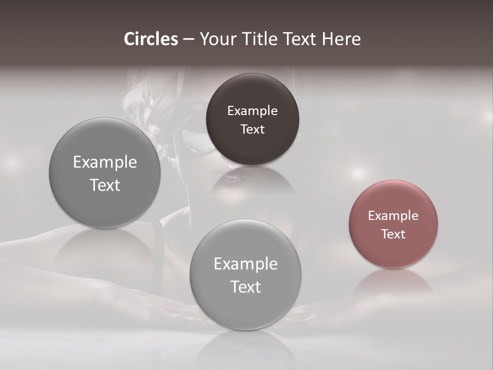 Studio Shot Of Young Blonde Wearing Stylish Sunglasses PowerPoint Template