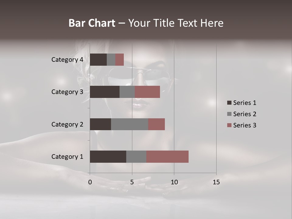 Studio Shot Of Young Blonde Wearing Stylish Sunglasses PowerPoint Template