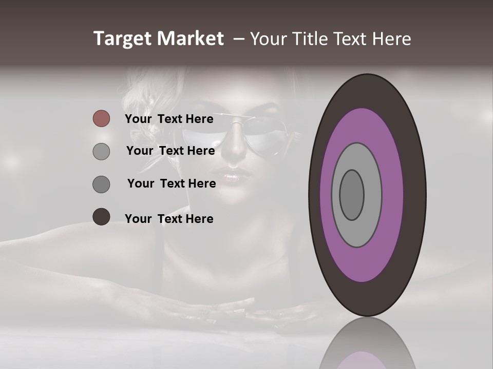 Studio Shot Of Young Blonde Wearing Stylish Sunglasses PowerPoint Template