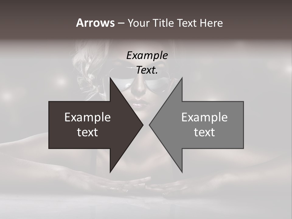 Studio Shot Of Young Blonde Wearing Stylish Sunglasses PowerPoint Template