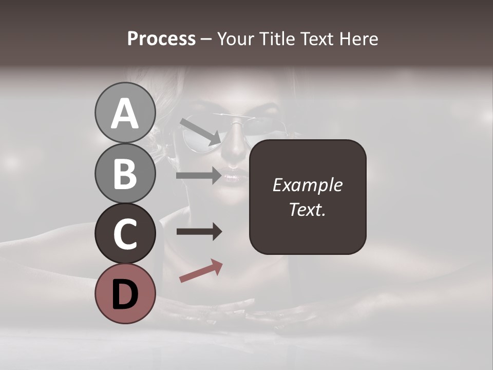 Studio Shot Of Young Blonde Wearing Stylish Sunglasses PowerPoint Template