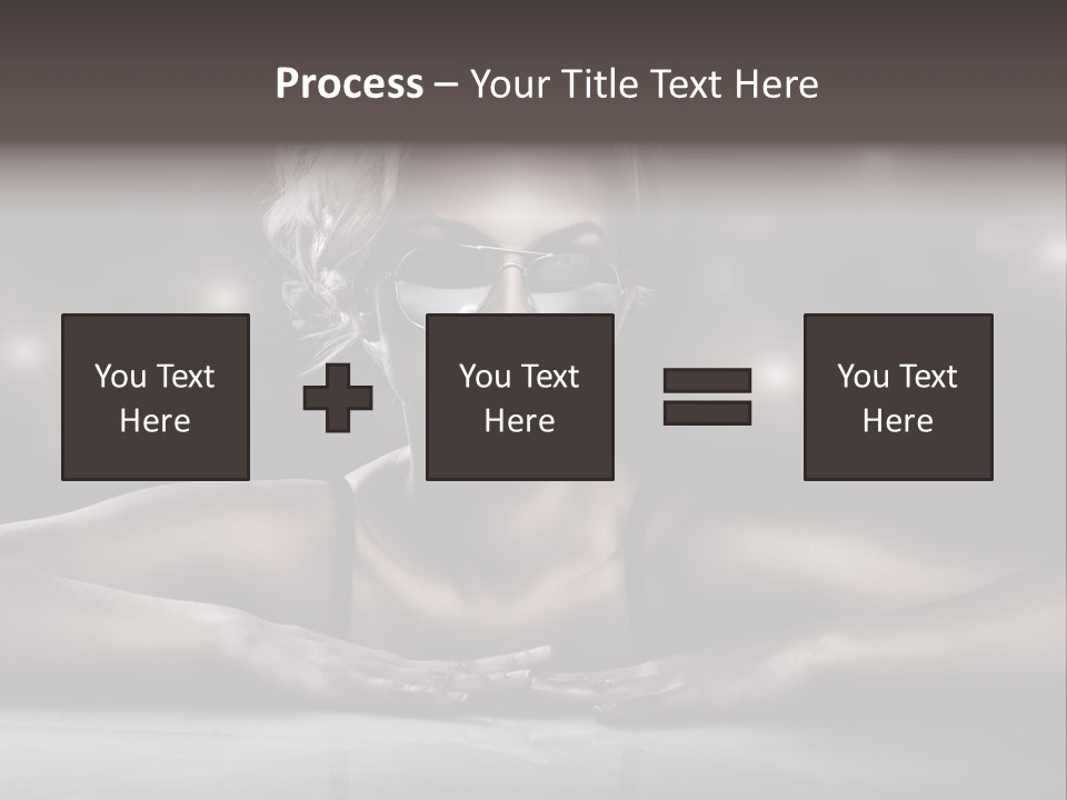 Studio Shot Of Young Blonde Wearing Stylish Sunglasses PowerPoint Template