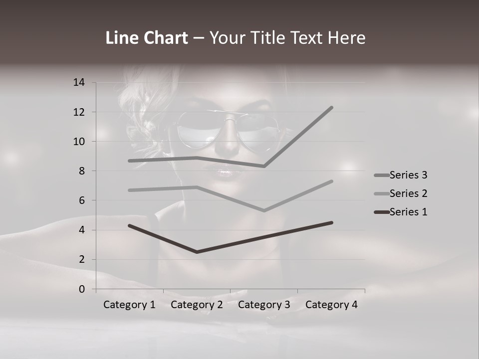 Studio Shot Of Young Blonde Wearing Stylish Sunglasses PowerPoint Template
