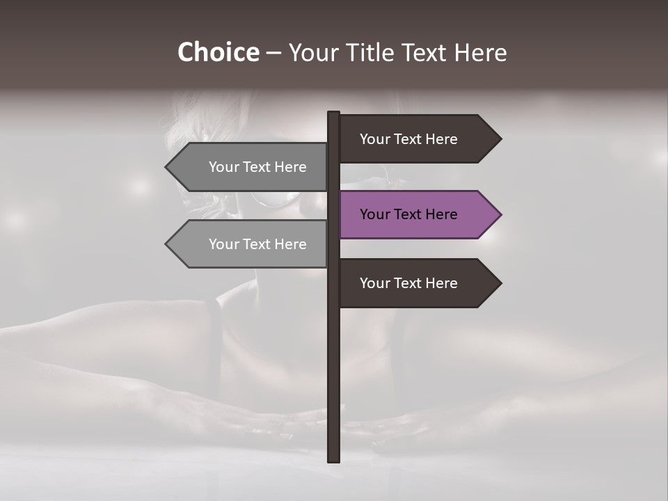 Studio Shot Of Young Blonde Wearing Stylish Sunglasses PowerPoint Template