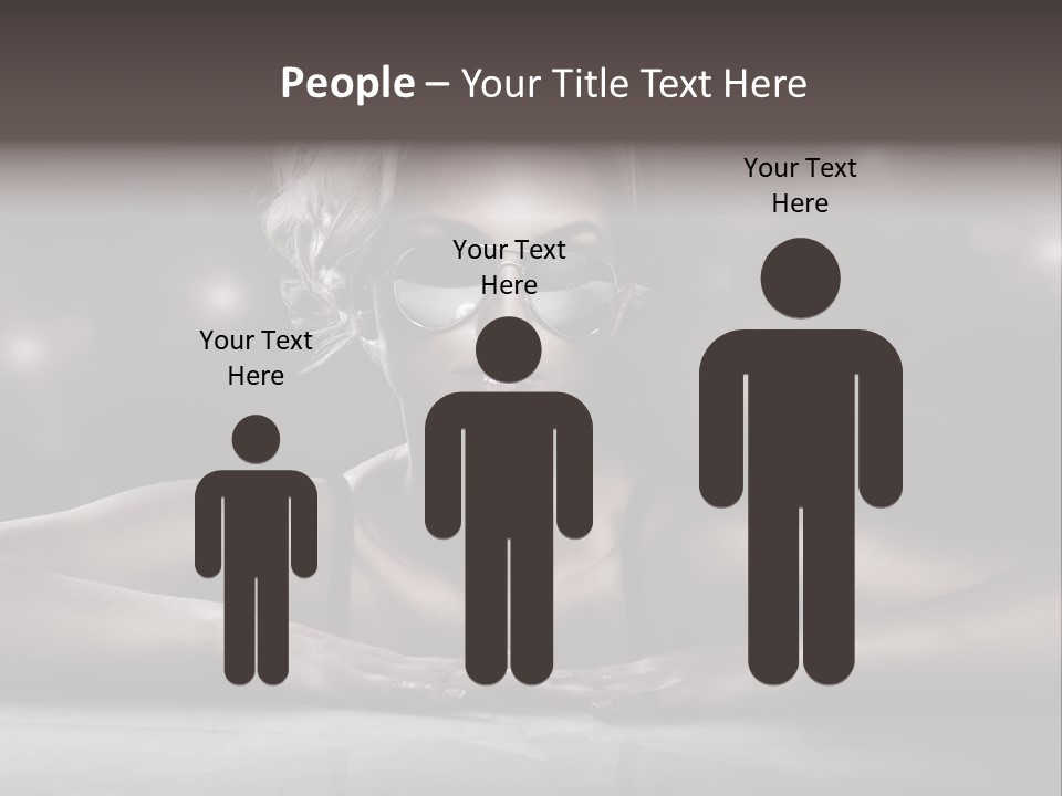 Studio Shot Of Young Blonde Wearing Stylish Sunglasses PowerPoint Template