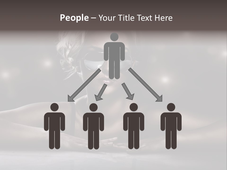 Studio Shot Of Young Blonde Wearing Stylish Sunglasses PowerPoint Template