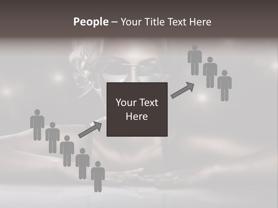 Studio Shot Of Young Blonde Wearing Stylish Sunglasses PowerPoint Template