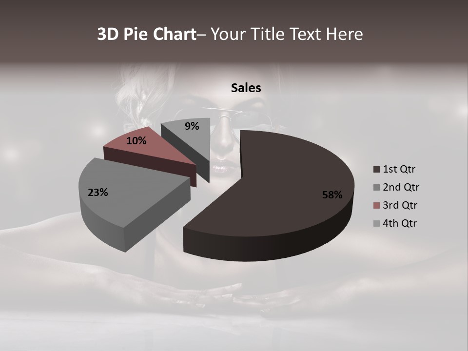 Studio Shot Of Young Blonde Wearing Stylish Sunglasses PowerPoint Template