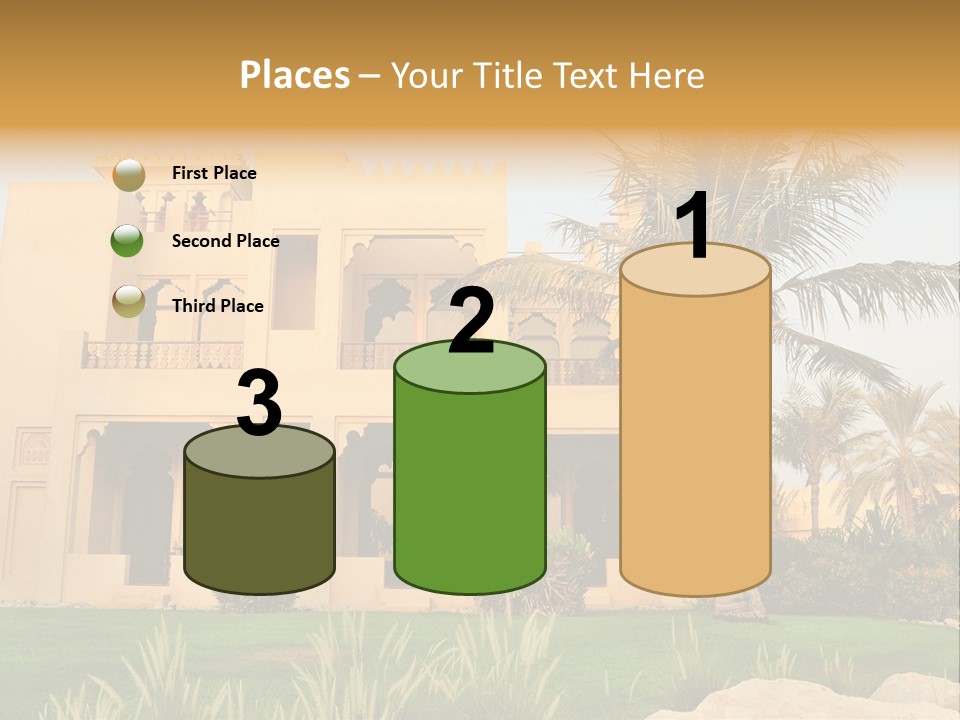 Villa In Luxurious Hotel, Uae PowerPoint Template