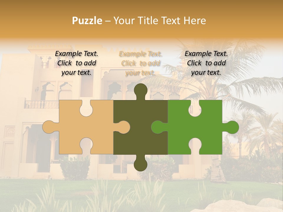 Villa In Luxurious Hotel, Uae PowerPoint Template