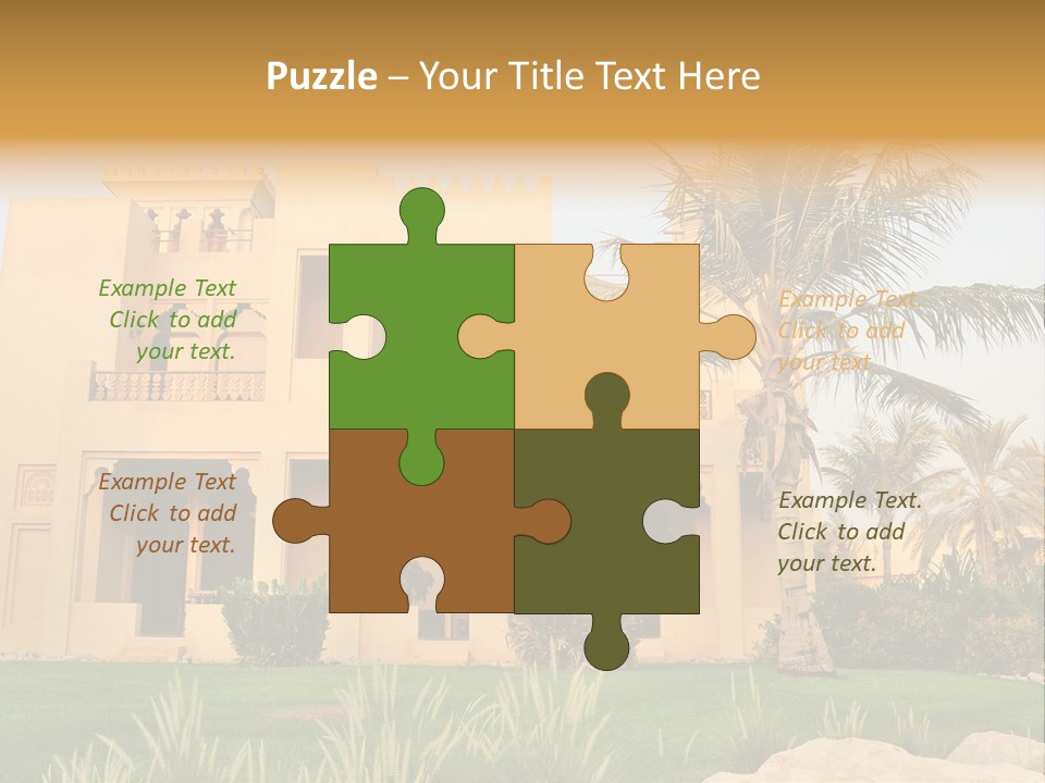 Villa In Luxurious Hotel, Uae PowerPoint Template