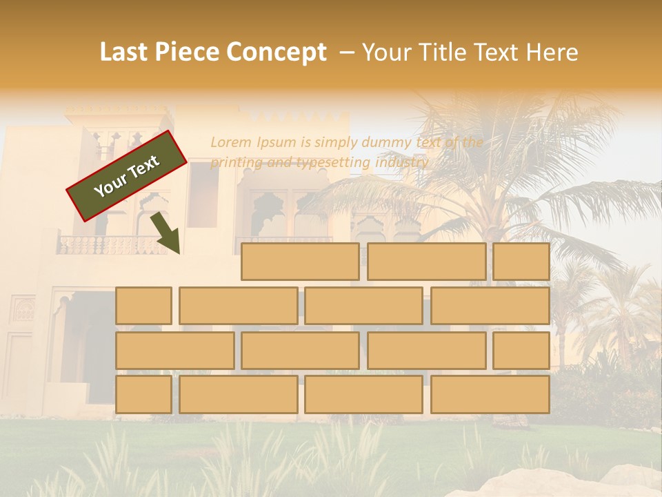Villa In Luxurious Hotel, Uae PowerPoint Template