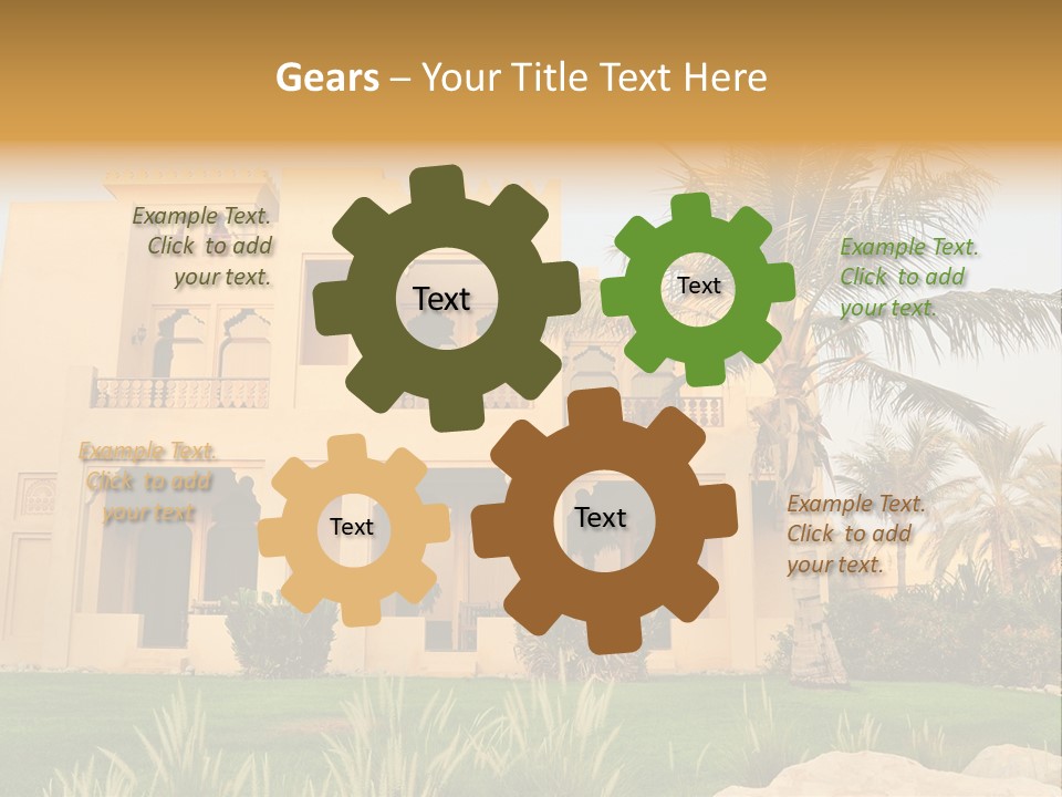 Villa In Luxurious Hotel, Uae PowerPoint Template