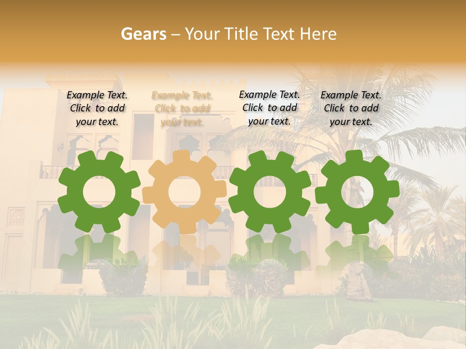 Villa In Luxurious Hotel, Uae PowerPoint Template