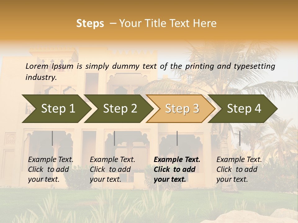Villa In Luxurious Hotel, Uae PowerPoint Template