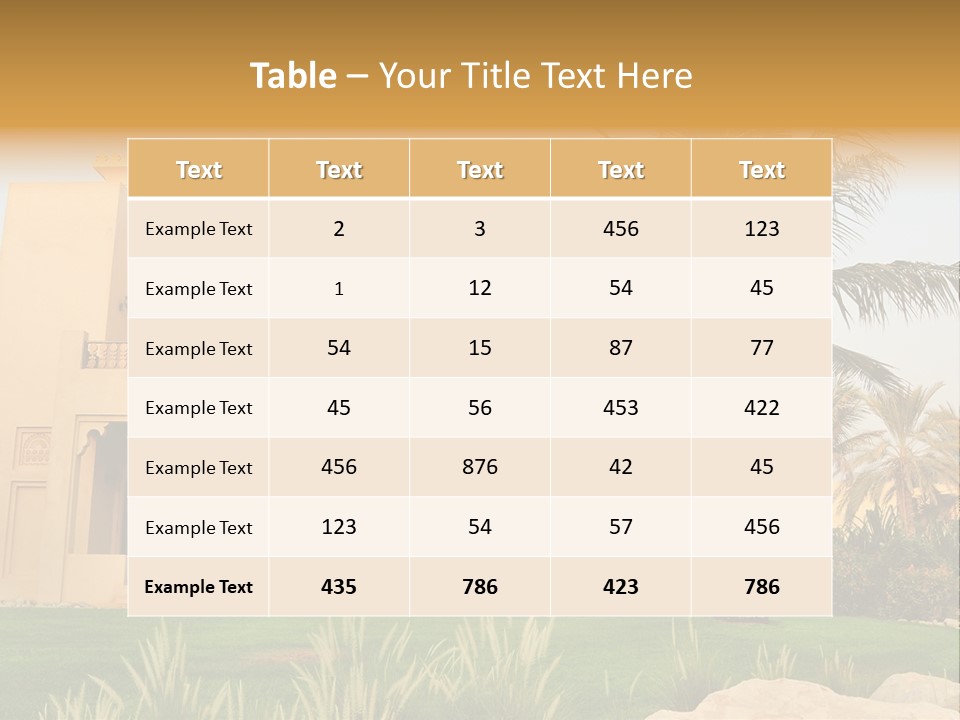 Villa In Luxurious Hotel, Uae PowerPoint Template