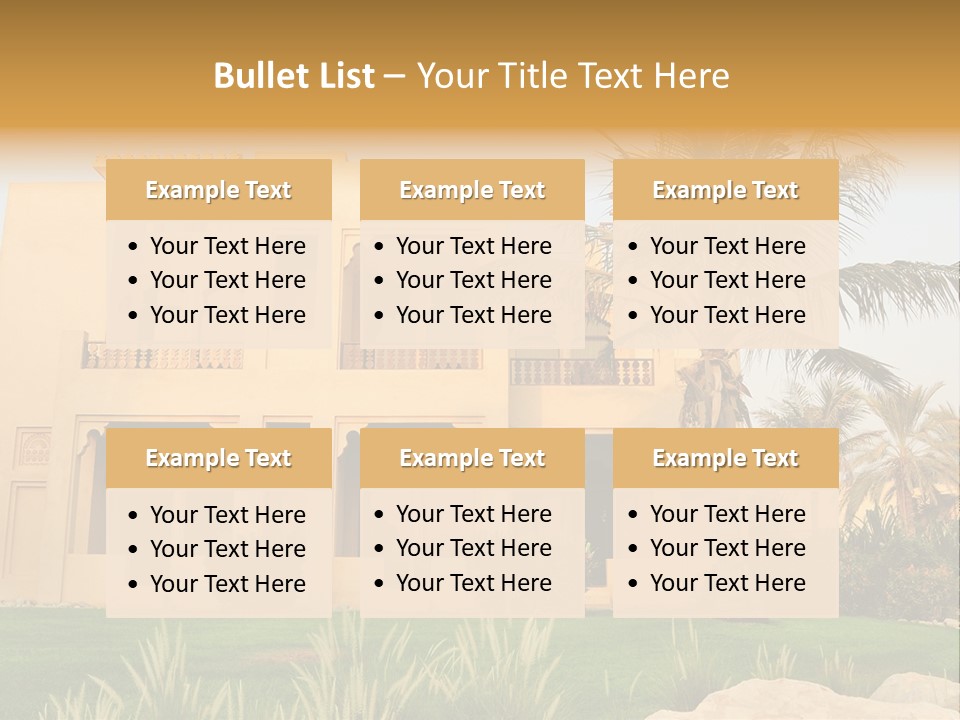 Villa In Luxurious Hotel, Uae PowerPoint Template